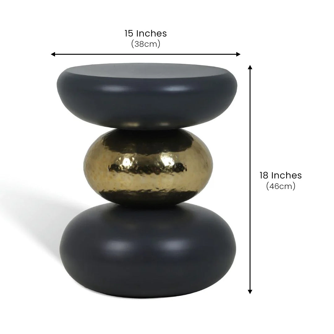 Golden Circle Table Solid Grey